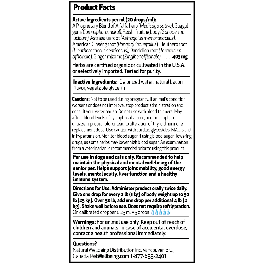 Old Friend Senior Dog & Cat Tincture